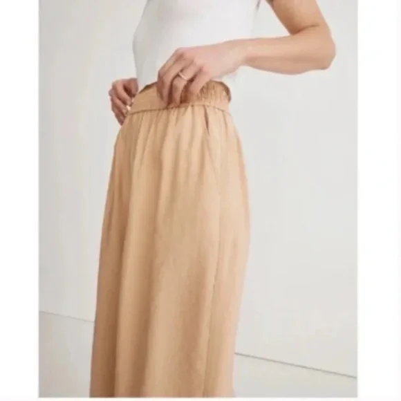 MADEWELL The Carley Wide-Leg Softdrape Pant in Desert Dune Women Size XL - Picture 5 of 7